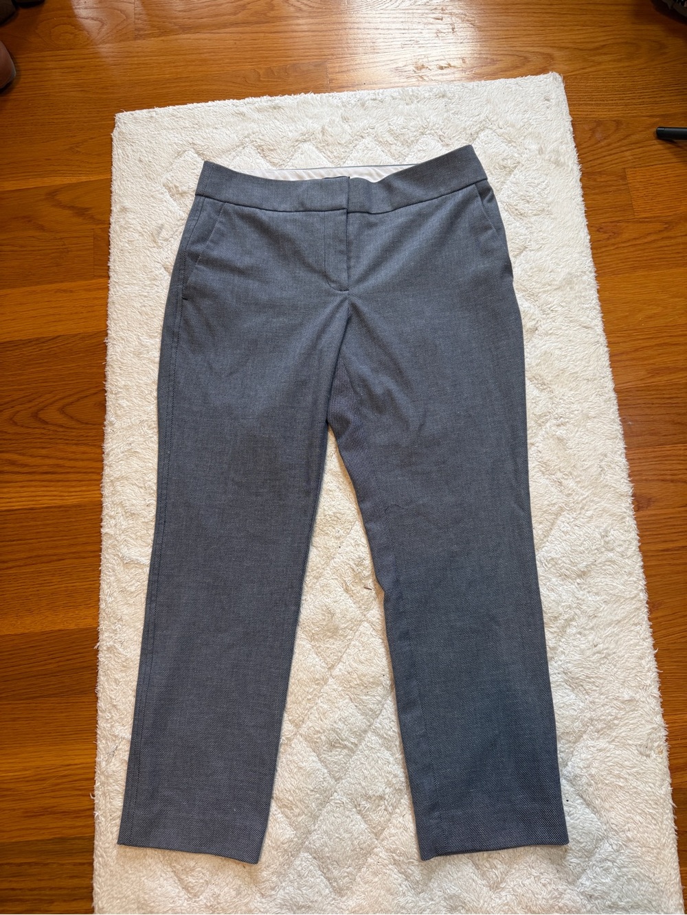 LOFT navy/white pattern Tailored Dress Trousers